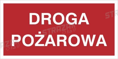 DROGA POŻAROWA - płyta sztywna 20x40cm