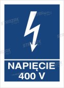 NAPIĘCIE 400V - płyta sztywna 20x30cm
