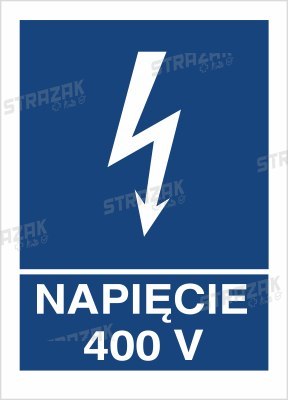 NAPIĘCIE 400V - płyta sztywna 20x30cm
