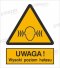 OSTRZEŻENIE PRZED WYSOKIM POZIOMEM HAŁASU - płyta sztywna 10x15cm