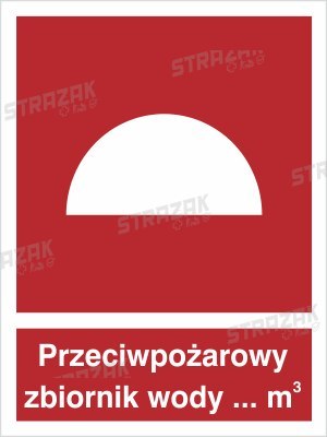 PRZECIWPOŻAROWY ZBIORNIK WODY - płyta fotoluminescencyjna 20x30cm