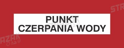 PUNKT CZERPANIA WODY - płyta sztywna 14x36cm