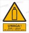 UWAGA! BUTLE Z GAZEM. NIE ZBLIŻAĆ SIĘ Z OTWARTYM OGNIEM - płyta sztywna 20x30cm
