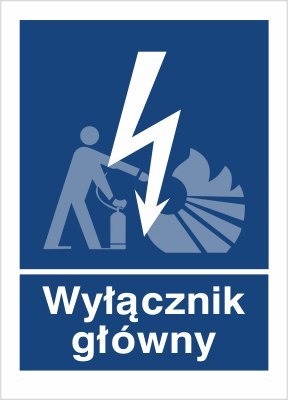 WYŁĄCZNIK GŁÓWNY - płyta sztywna 20x30cm
