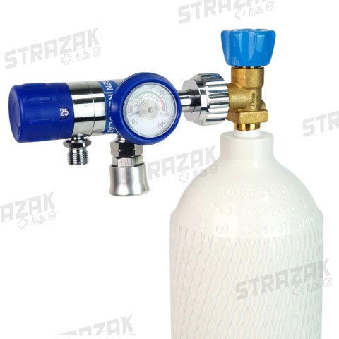 Butla tlenowa medyczna 2.7L z reduktorem tlenowym AGA