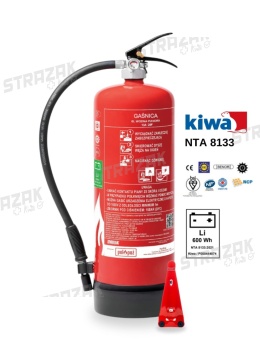 Gaśnica pianowa 6L AF hydrożelowa Fluor-Free 1kV do gaszenia baterii litowych