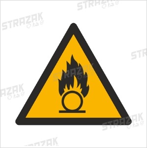 OSTRZEŻENIE PRZED SUBSTANCJAMI O WŁAŚCIWOŚCIACH UTLENIAJĄCYCH - płyta sztywna 10x10cm