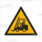 OSTRZEŻENIE PRZED URZĄDZENIAMI DO TRANSPORTU POZIOMEGO - płyta sztywna 23x23 cm