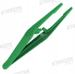 Pęseta chirurgiczna jednorazowa zielona 12,8cm