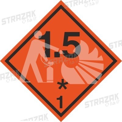 SUBSTANCJE I PRZEDMIOTY WYBUCHOWE 1,5 (*1) - folia samoprzylepna 30x30cm