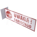 UWAGA! SAMOCHÓD - blacha T 20x60cm