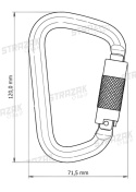 Zatrzaśnik karabińczyk stalowy z blokadą typu Twist-Lock 982