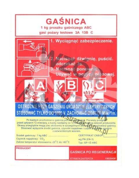 Etykieta GP-4x ABC uniwersalna kolorowa