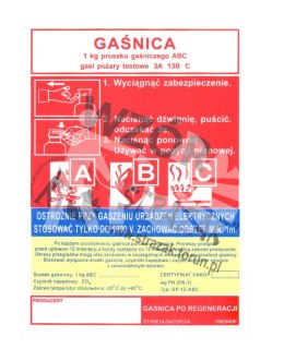 Etykieta GP-9x ABC OGNIOCHRON kolorowa