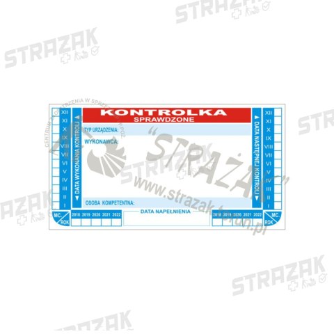 Kontrolka sprzętu ppoż