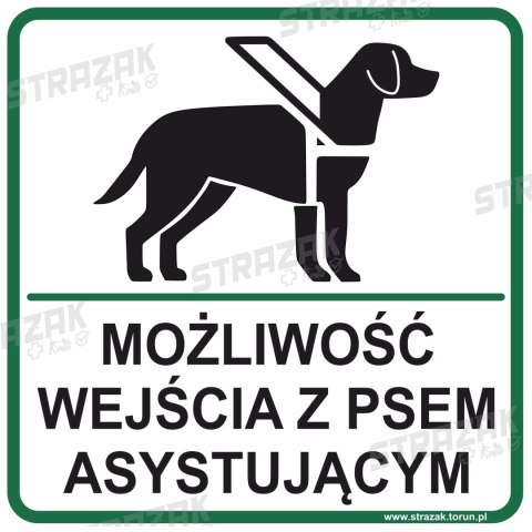MOŻLIWOŚĆ WEJŚCIA Z PSEM ASYSTUJĄCYM