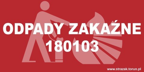 ODPADY ZAKAŹNE 180103