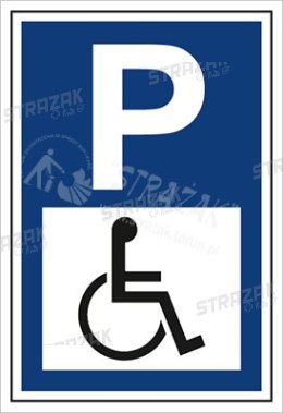 PARKING DLA OSÓB NIEPEŁNOSPRAWNYCH - płyta sztywna 40x60cm