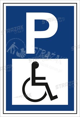 PARKING DLA OSÓB NIEPEŁNOSPRAWNYCH - płyta sztywna 40x60cm
