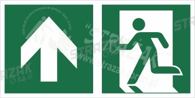 Piktogram na lampę ewakuacyjną