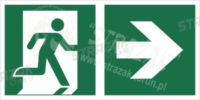 Piktogram na lampę ewakuacyjną
