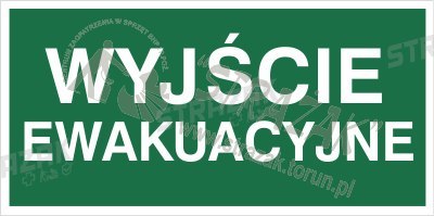 Piktogram na lampę ewakuacyjną