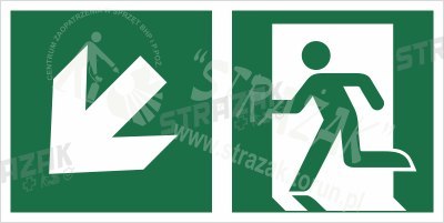 Piktogram na lampę ewakuacyjną