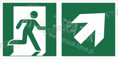 Piktogram na lampę ewakuacyjną