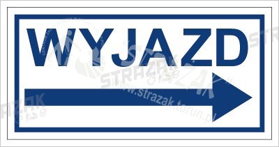 WYJAZD W PRAWO - płyta sztywna 20x40cm