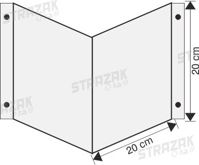 Wysięgnik dościenny przestrzenny do znaków 20x20cm