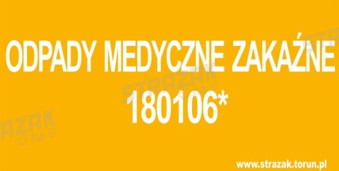 ODPADY MEDYCZNE ZAKAŹNE 180106*