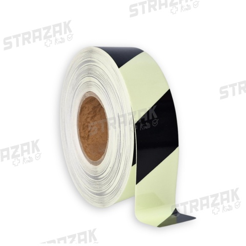 Taśma samoprzylepna 5cm/1m fotoluminescencyjna-czarna