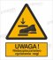 OSTRZEŻENIE PRZED NIEBEZPIECZEŃSTWEM ZGNIECENIA NOGI - folia samoprzylepna 10x15cm