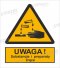 OSTRZEŻENIE PRZED SUBSTANCJAMI I PREPARATAMI ŻRĄCYMI - folia samoprzylepna 10x15cm