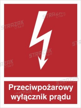 PRZECIWPOŻAROWY WYŁĄCZNIK PRĄDU - folia zwykła 10x15cm