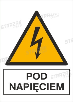 POD NAPIĘCIEM - folia magnetyczna 20x30cm