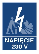 NAPIĘCIE 230V - folia magnetyczna 20x30cm