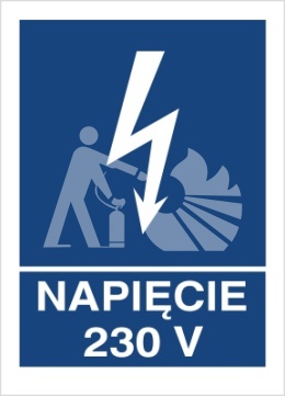 NAPIĘCIE 230V - folia magnetyczna 20x30cm