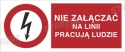 NIE ZAŁĄCZAĆ, NA LINI PRACUJĄ LUDZIE - folia magnetyczna 20x30cm