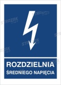 ROZDZIELNIA ŚREDNIEGO NAPIĘCIA - folia magnetyczna 20x30cm