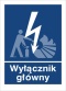 WYŁĄCZNIK GŁÓWNY - folia samoprzylepna 20x30cm