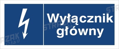 WYŁĄCZNIK GŁÓWNY - folia magnetyczna 20x30cm