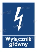 WYŁĄCZNIK GŁÓWNY - folia magnetyczna 20x30cm