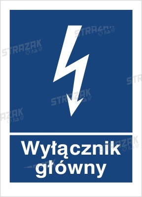 WYŁĄCZNIK GŁÓWNY - folia magnetyczna 20x30cm