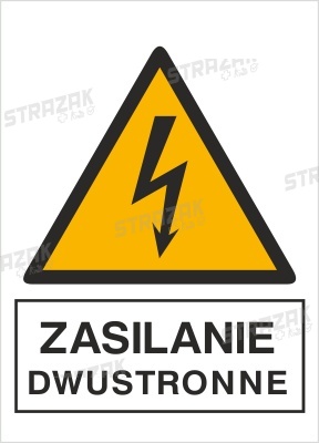 ZASILANIE DWUSTRONNE - folia samoprzylepna 20x30cm