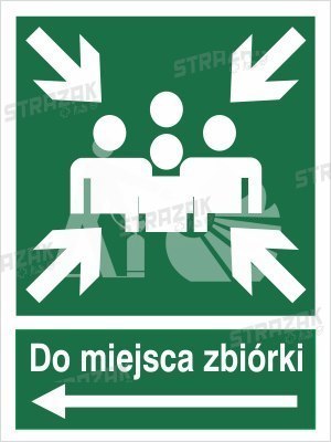 DO MIEJSCA ZBIÓRKI (W LEWO) - płyta sztywna 50x65cm