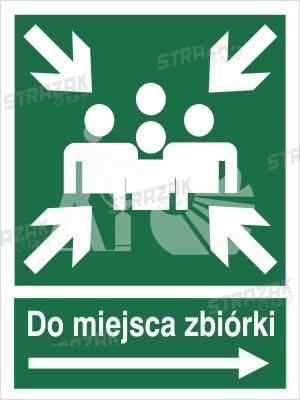 DO MIEJSCA ZBIÓRKI (W PRAWO) - płyta sztywna 20x30cm