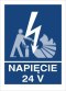 NAPIĘCIE 24V - folia magnetyczna 7x20cm