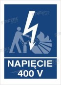 NAPIĘCIE 400V - płyta sztywna 7x10cm