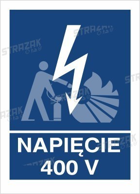 NAPIĘCIE 400V - płyta sztywna 7x20cm